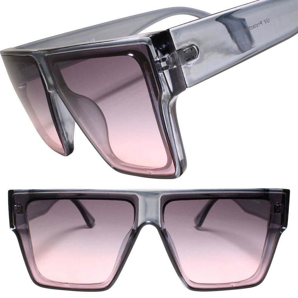 Dapper Hip Hop Swag OG Oversized Mens Womens Gray Square Sunglasses